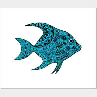 Fish (Blue) Posters and Art